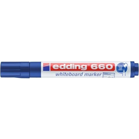Marcatore per lavagne bianche edding 660 punta conica 1,5-3 mm blu E-660 003
